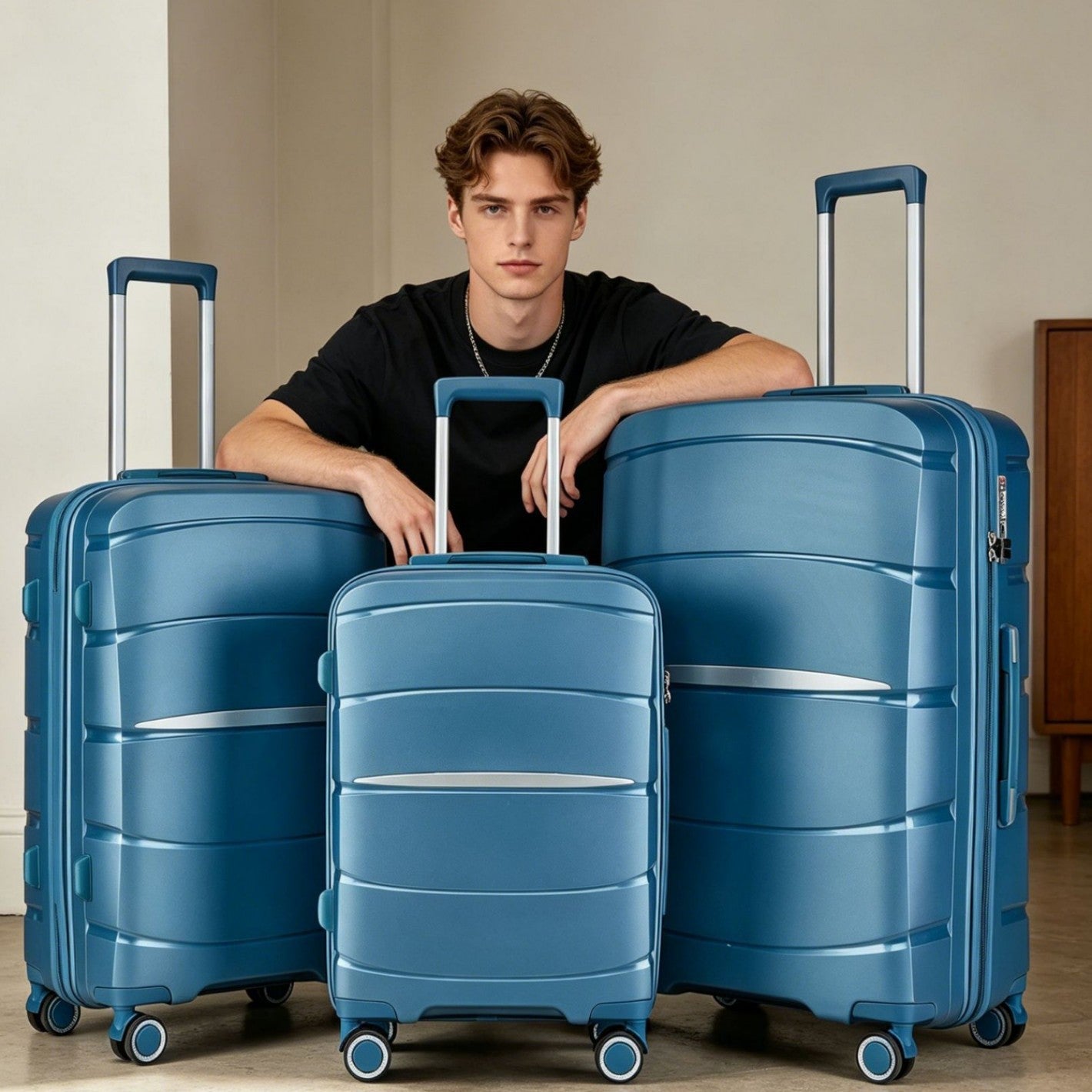 Unisex Premium Mehrgrößen Hartschalenkoffer Set Brehn