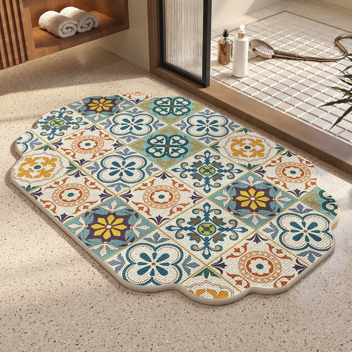 Vintage Mosaik Badematte