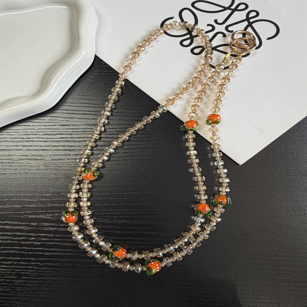 Elegante Perlen Charm Brillen Kette Brehn
