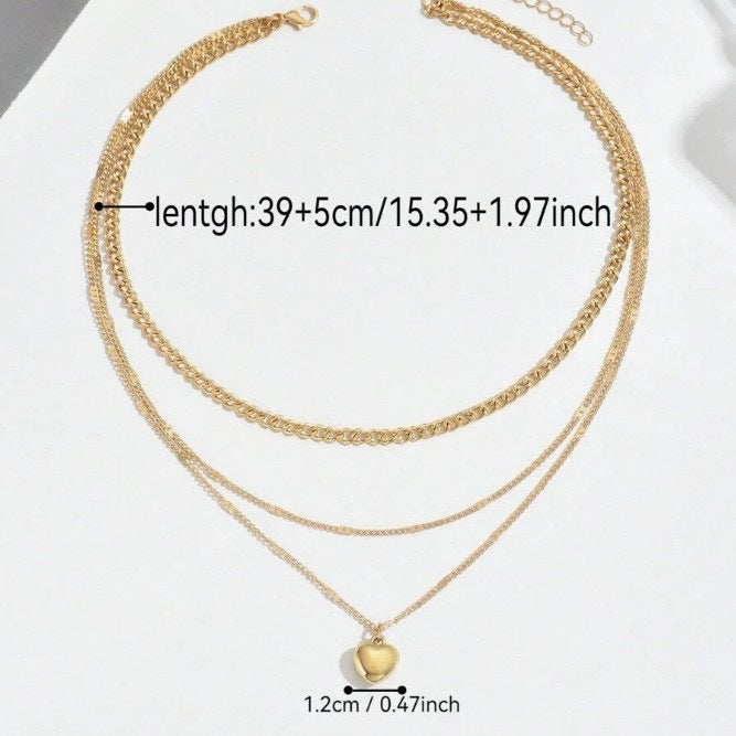 Dreilagige Goldkette Brehn