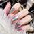 Blumeninspiriertes Press-On Nagelset Brehn