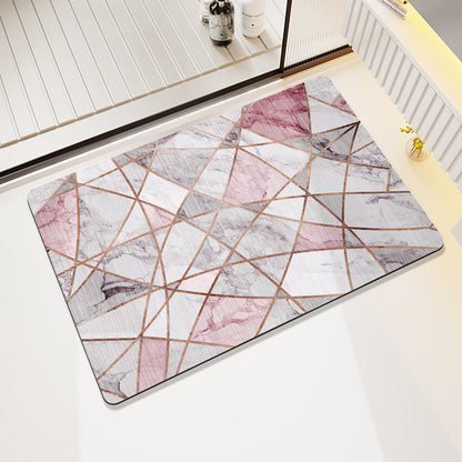 Abstraktes Geometrisches Muster Badteppich Brehn