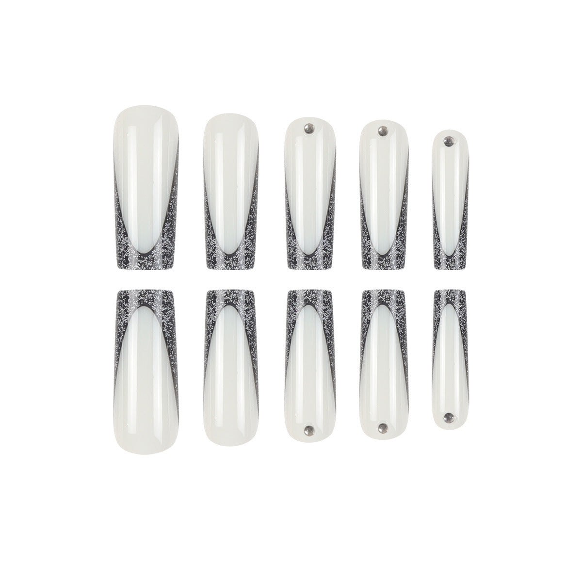 Elegante Stiletto Press-On Nägel mit glitzernden Spitzen Brehn