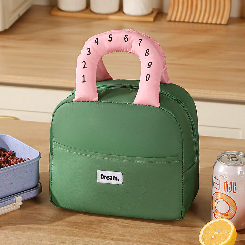 Isolierte Lunch-Tasche Mit Bunten Griffen Brehn