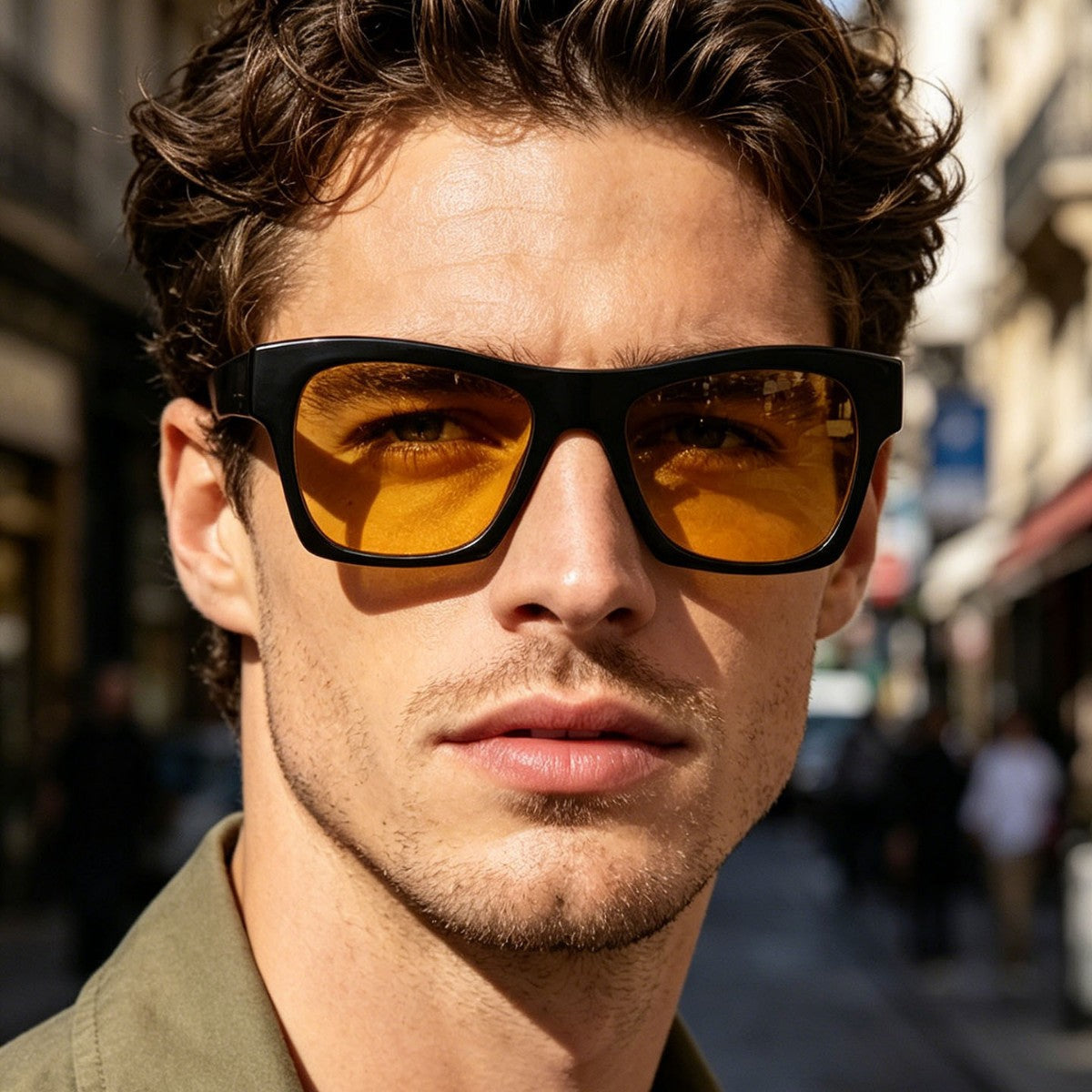 Damen modische Sonnenbrille im eleganten Rechteck-Design Brehn