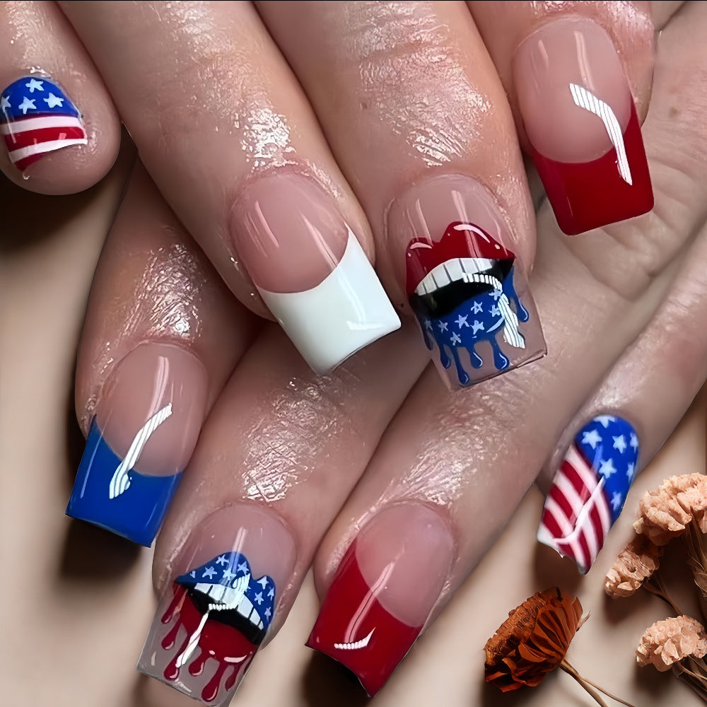 Kunstnägel im patriotischen Stil Brehn