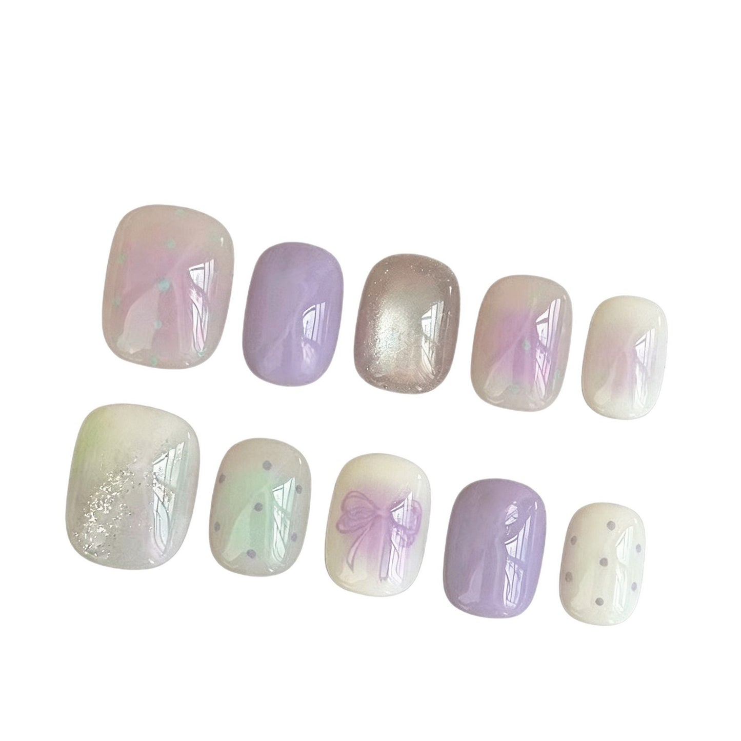 Künstlerisch gestaltetes Nagelset Brehn