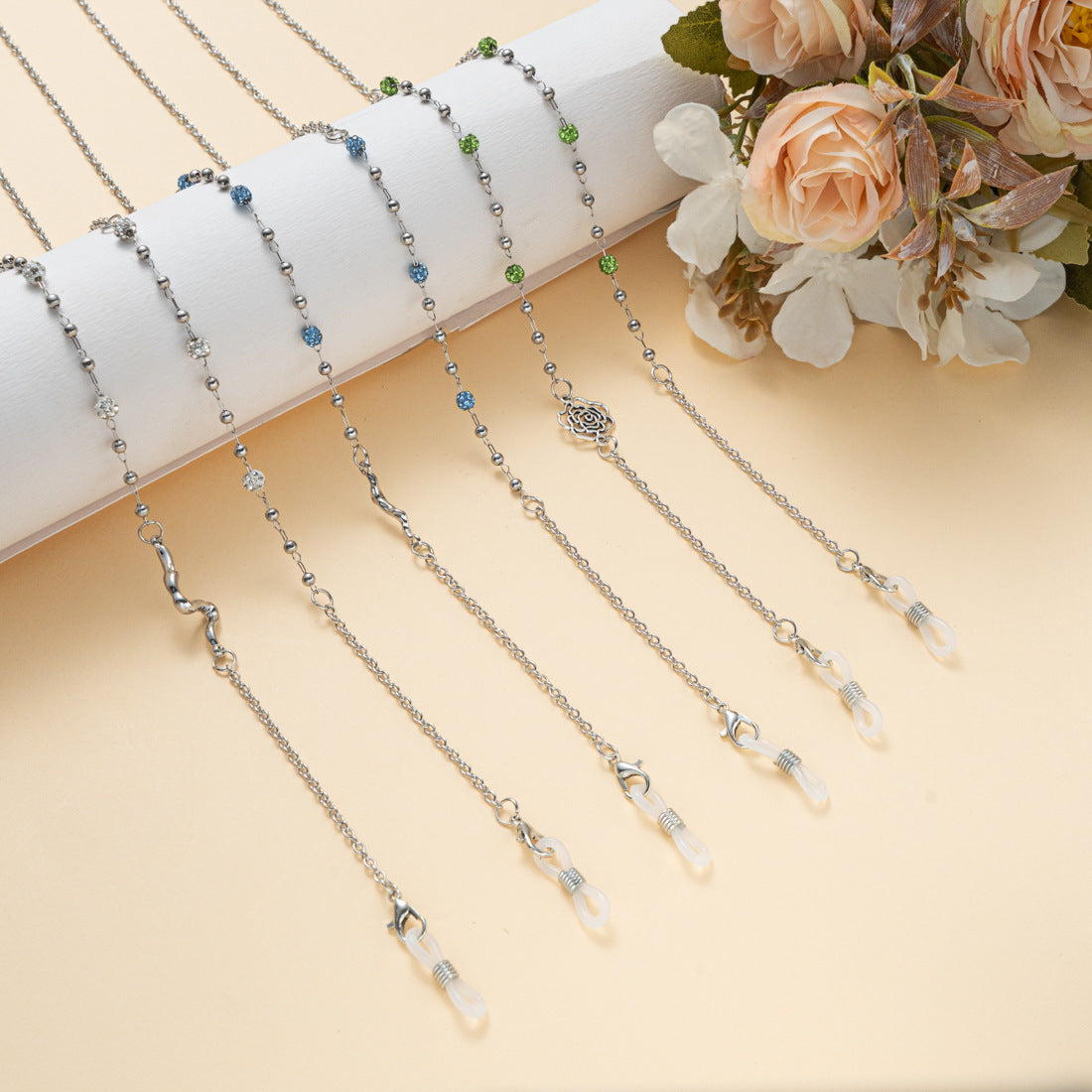 Chic Strass Brille Kette Brehn