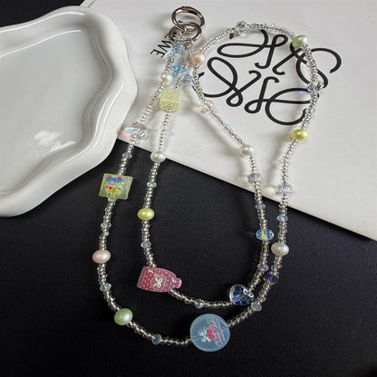 Dekorativer Perl Charm Brillen Kette Brehn