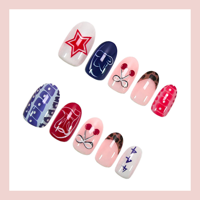Kunstnagelset mit kreativem Mustermix Brehn