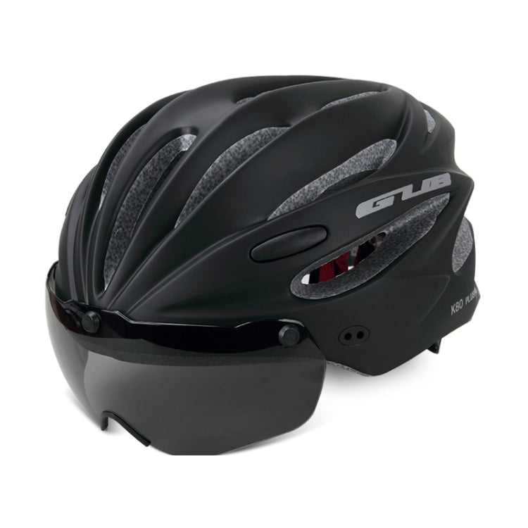 Brehn | GUB K80 Plus Fahrradhelm mit Visier und Brille (Schwarz)
