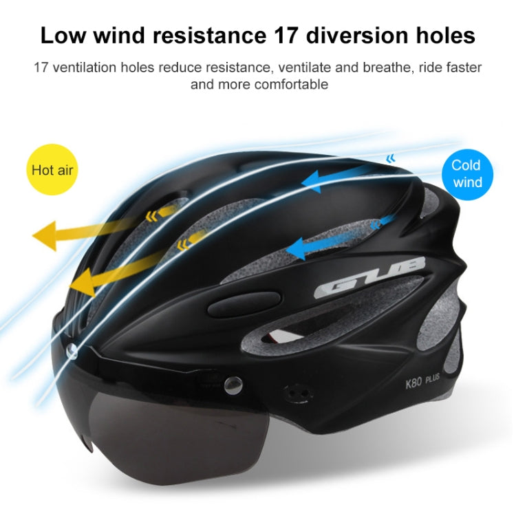 Brehn | GUB K80 Plus Fahrradhelm mit Visier und Brille (Schwarz)