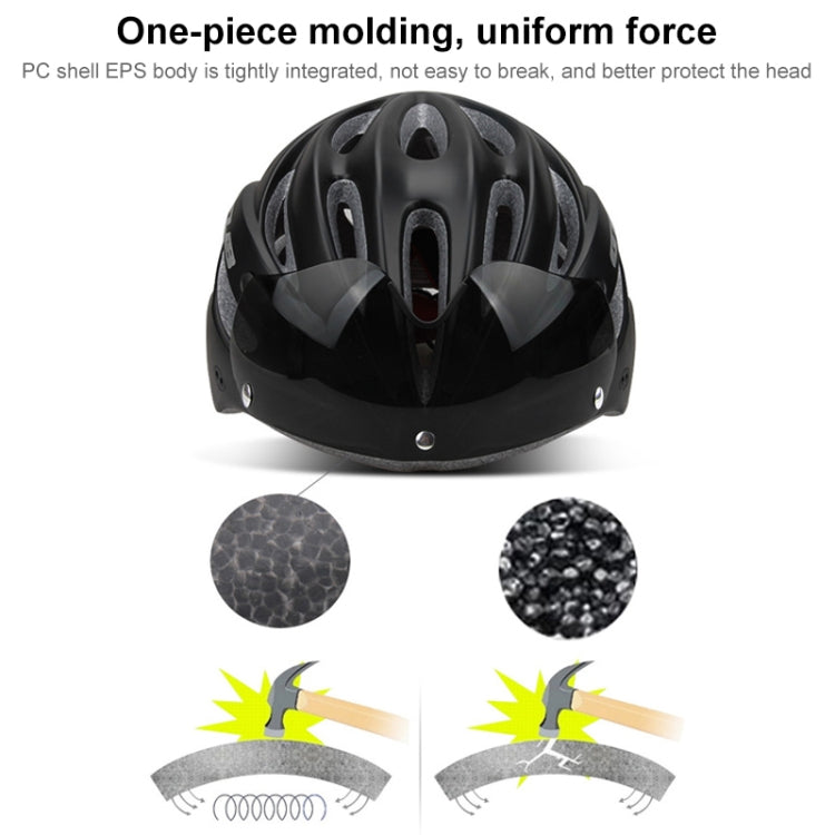 Brehn | GUB K80 Plus Fahrradhelm mit Visier und Brille (Schwarz)