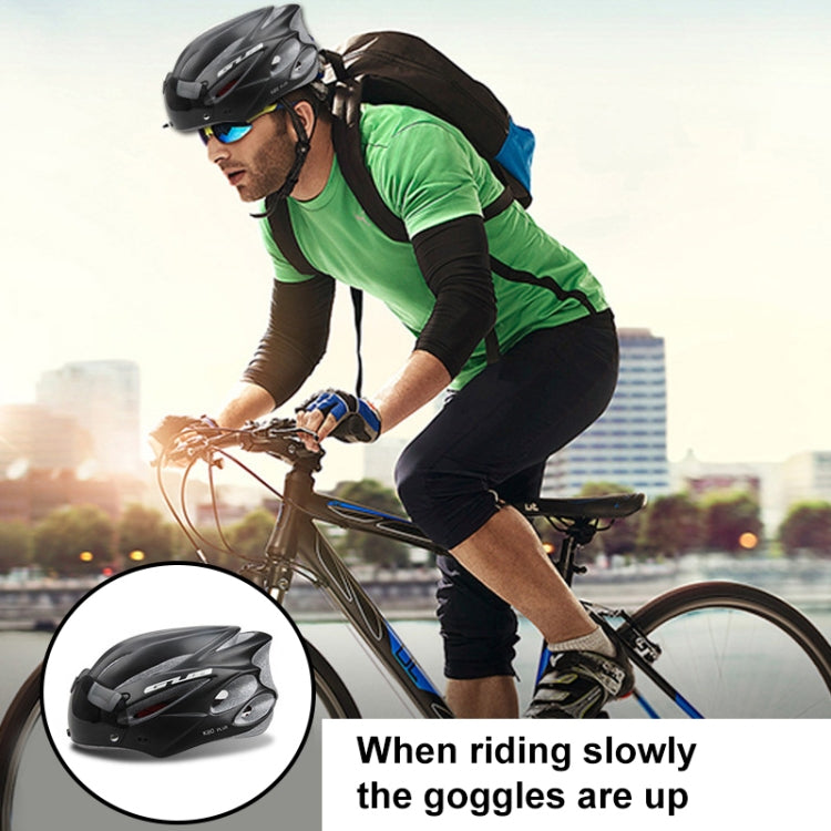 Brehn | GUB K80 Plus Fahrradhelm mit Visier und Brille (Schwarz)