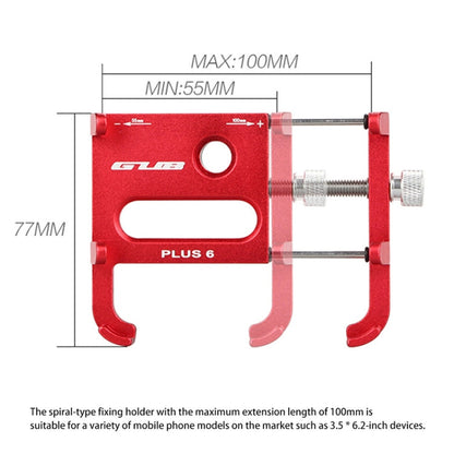 GUB Plus 6 Handyhalterung für MTB-Fahrräder aus Aluminiumlegierung (Schwarz)