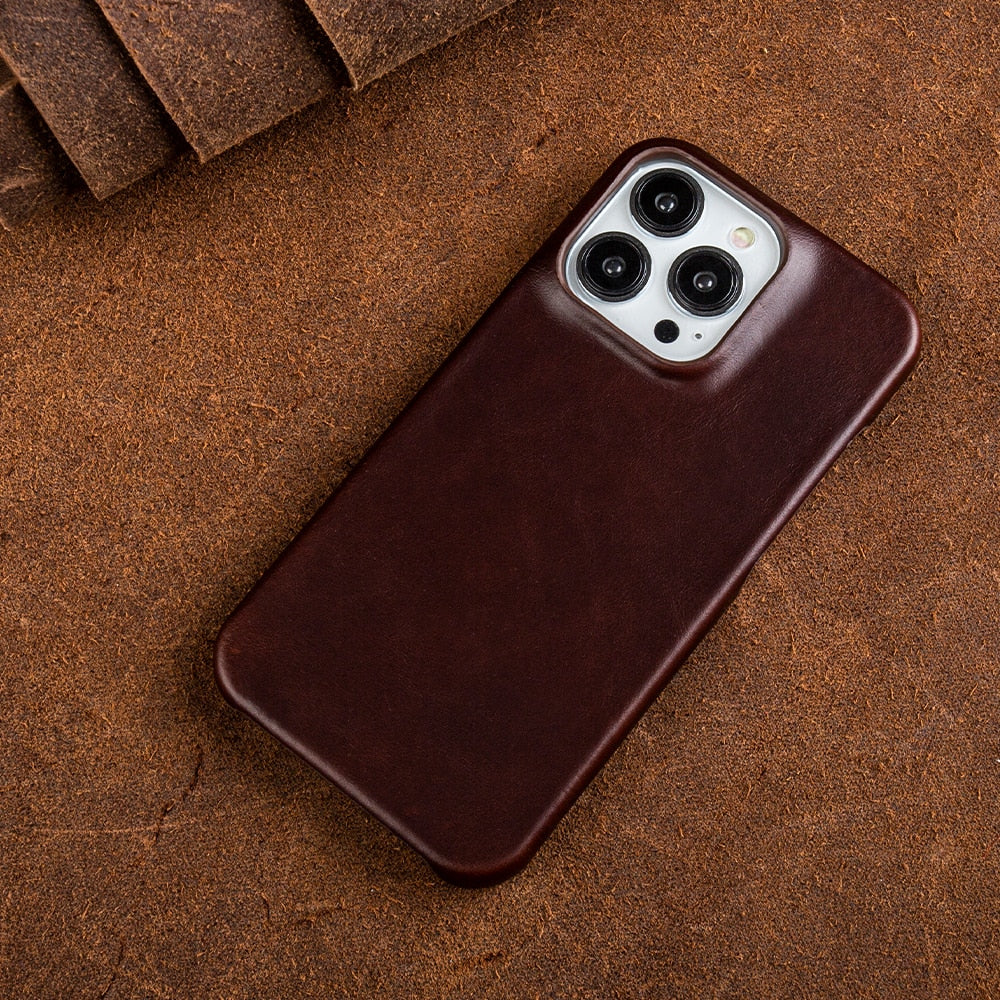 Brehn | Ölwachs Echtes Leder Apple iPhone Hülle