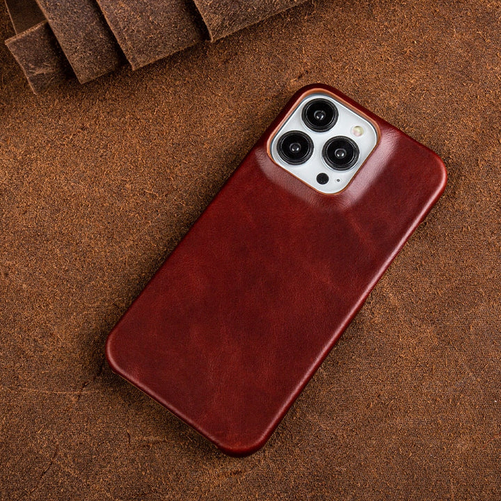 Brehn | Ölwachs Echtes Leder Apple iPhone Hülle