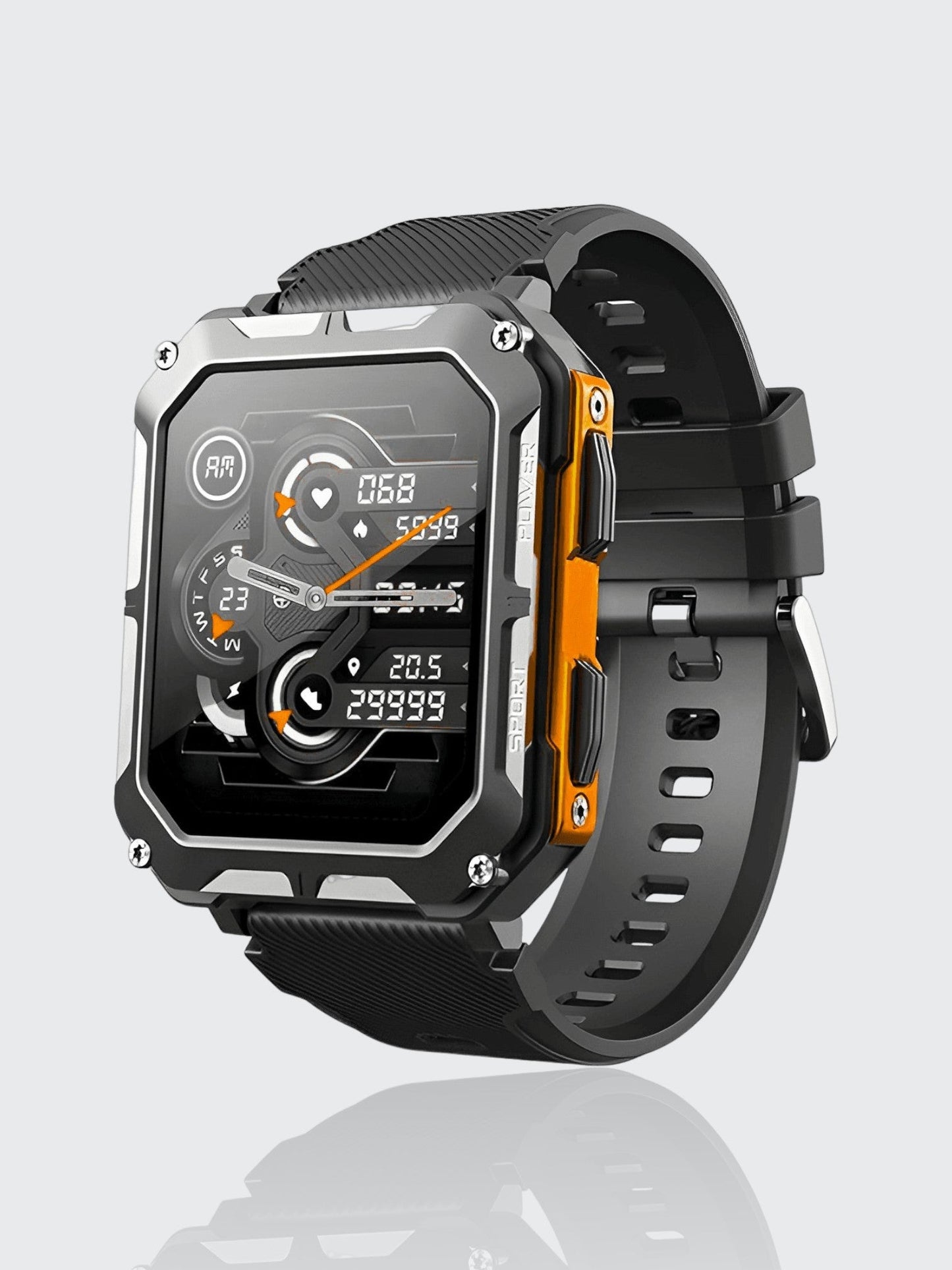 Unzerstörbare Smartwatch mit Herzfrequenzmesser und 14 Tagen Akkulaufzeit – Wasserdicht und Stoßfest für aktive Profis | Brehn