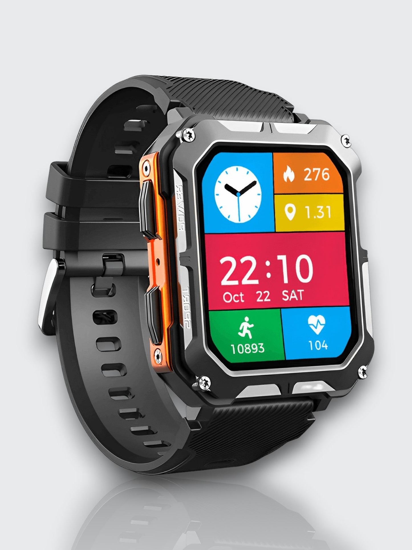 Unzerstörbare Smartwatch mit Herzfrequenzmesser und 14 Tagen Akkulaufzeit – Wasserdicht und Stoßfest für aktive Profis | Brehn