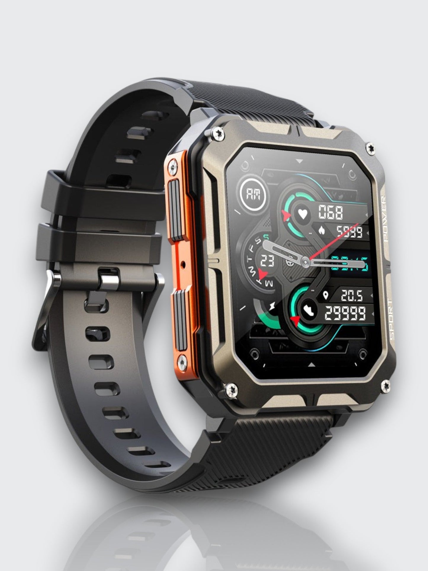 Unzerstörbare Smartwatch mit Herzfrequenzmesser und 14 Tagen Akkulaufzeit – Wasserdicht und Stoßfest für aktive Profis | Brehn