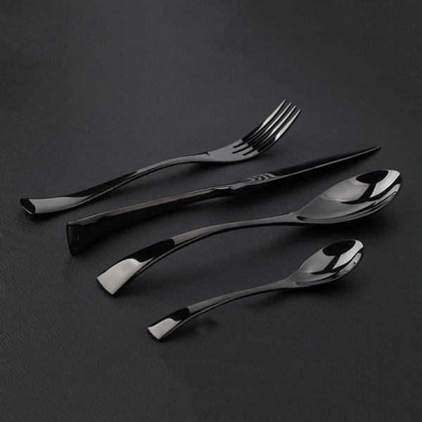 Onyx Jet Black Silberbesteck Set | Brehn