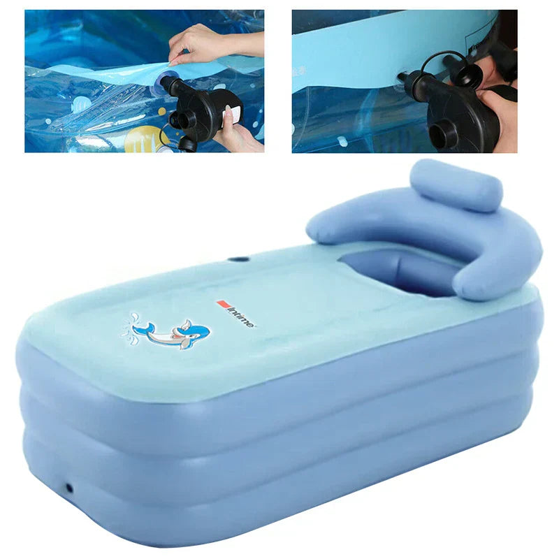 Aufblasbare Babybadewanne mit Polsterunterstützung – Bequemer und sicherer Pool für Babys | Brehn
