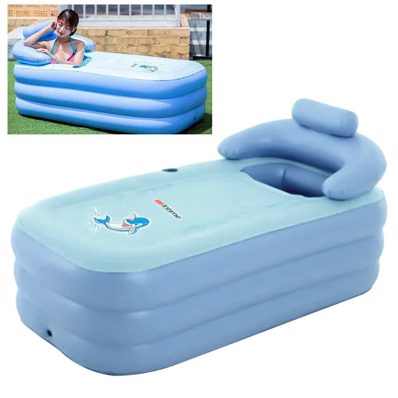Aufblasbare Babybadewanne mit Polsterunterstützung – Bequemer und sicherer Pool für Babys | Brehn