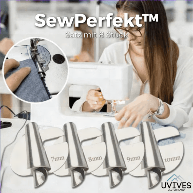 SewPerfect Spiralnährohr Saumfußsatz mit 8 Teilen | Brehn
