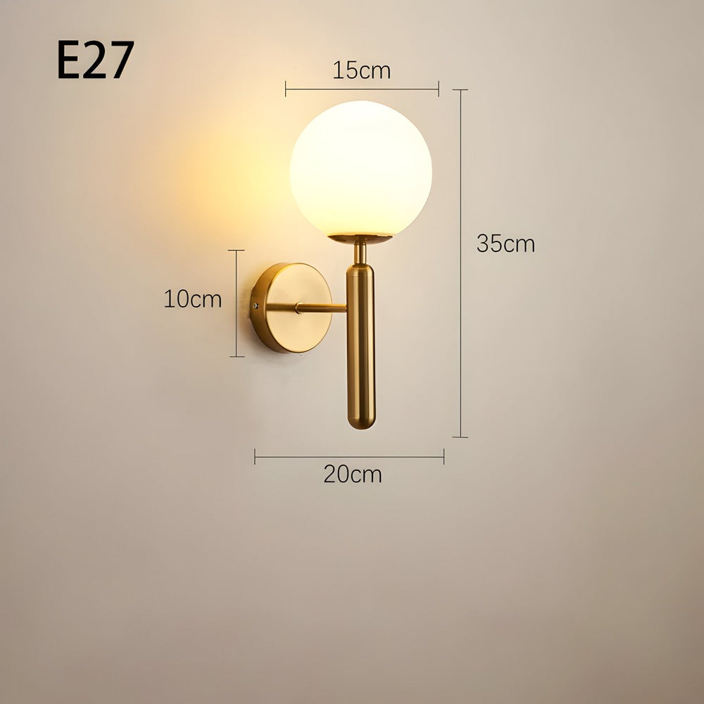 GlansBol Wandlampe – warmer Atmosphärenmacher mit Kupferakzenten | Brehn