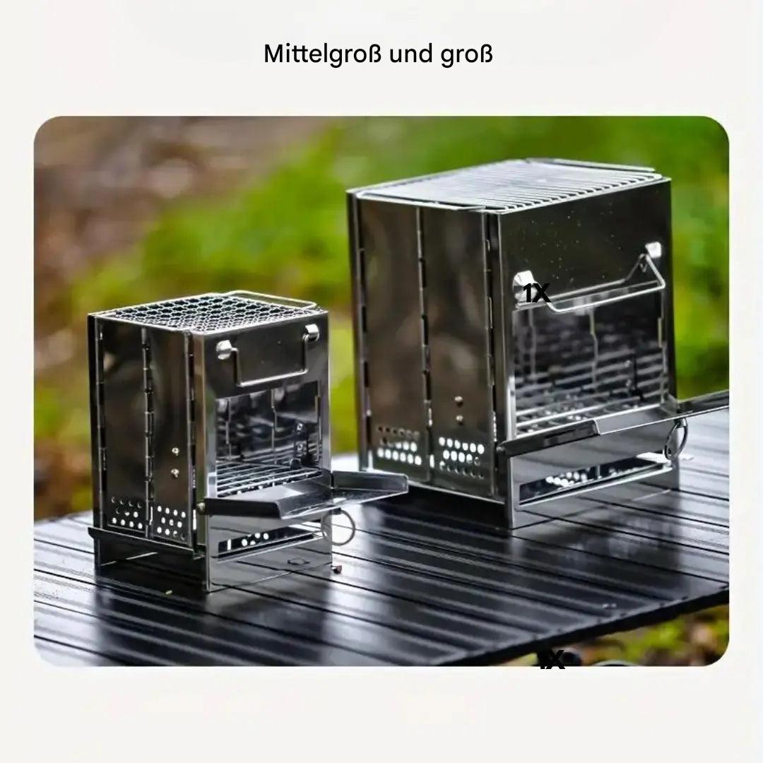 VuurKracht Compact – Faltbarer Edelstahl Holzofen für Outdoor-Aktivitäten | Brehn