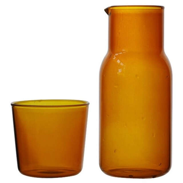 Glas Karaffe & Becher Set – 500ml Borosilikat Wasser Set | Brehn