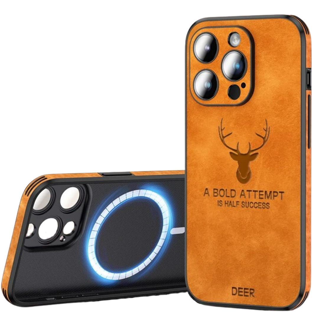 Brehn | Deer - Luxuriöse Leder-iPhone-Hülle mit stilvollem Design und stoßfestem Schutz