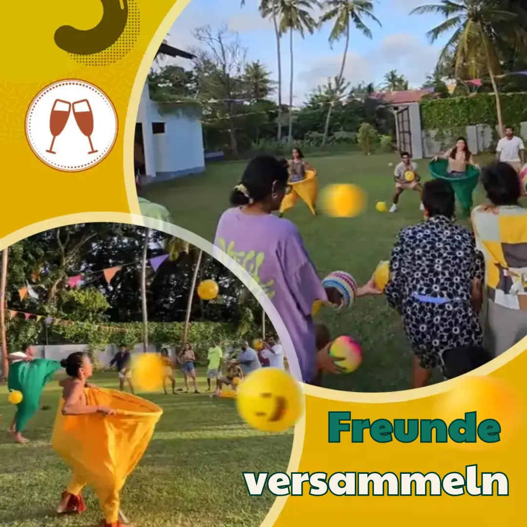 Outdoor-Catch-Spiel mit riesigen Hosen für Gruppen-Spaß