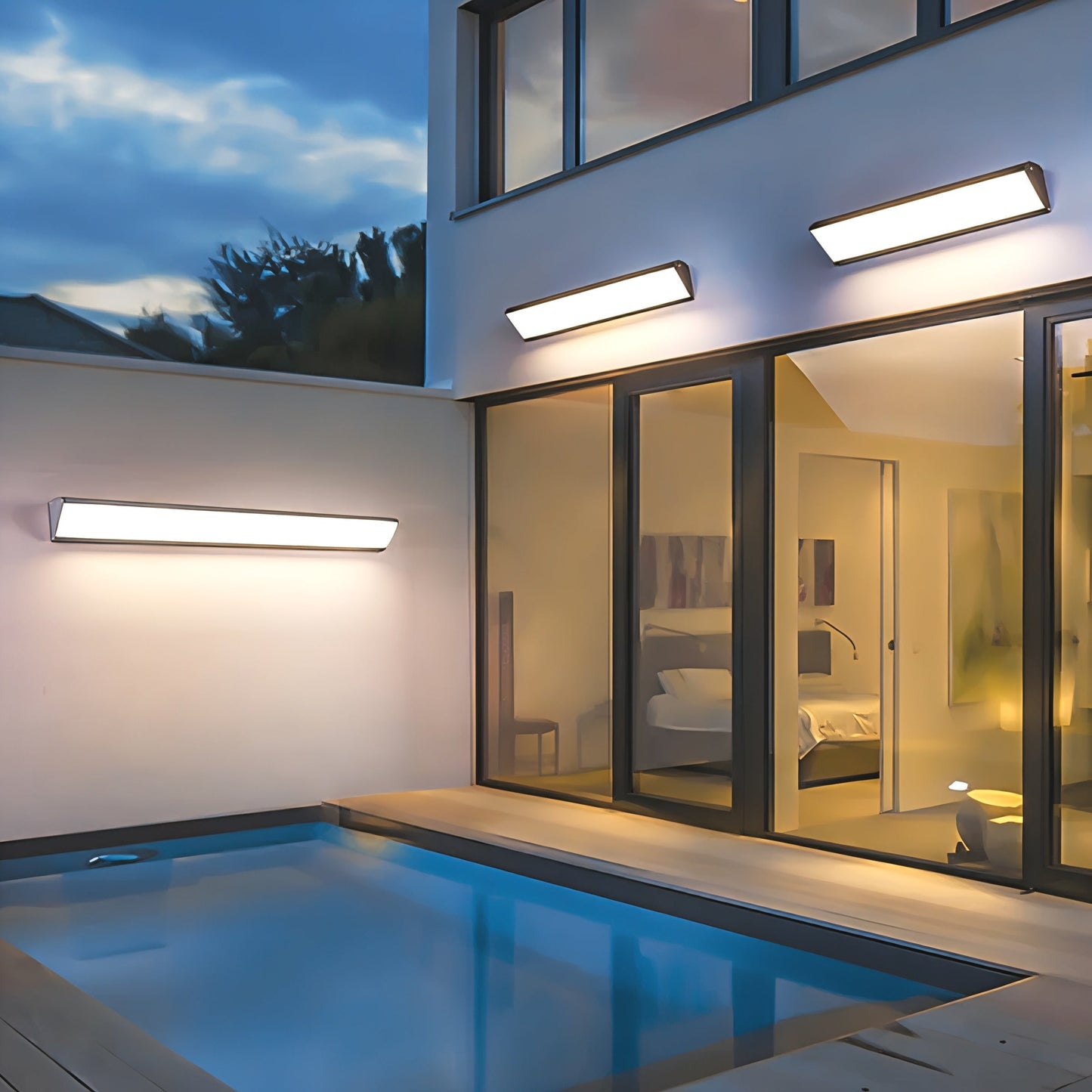 LED-Außenwandleuchte aus Aluminium, wasserdicht