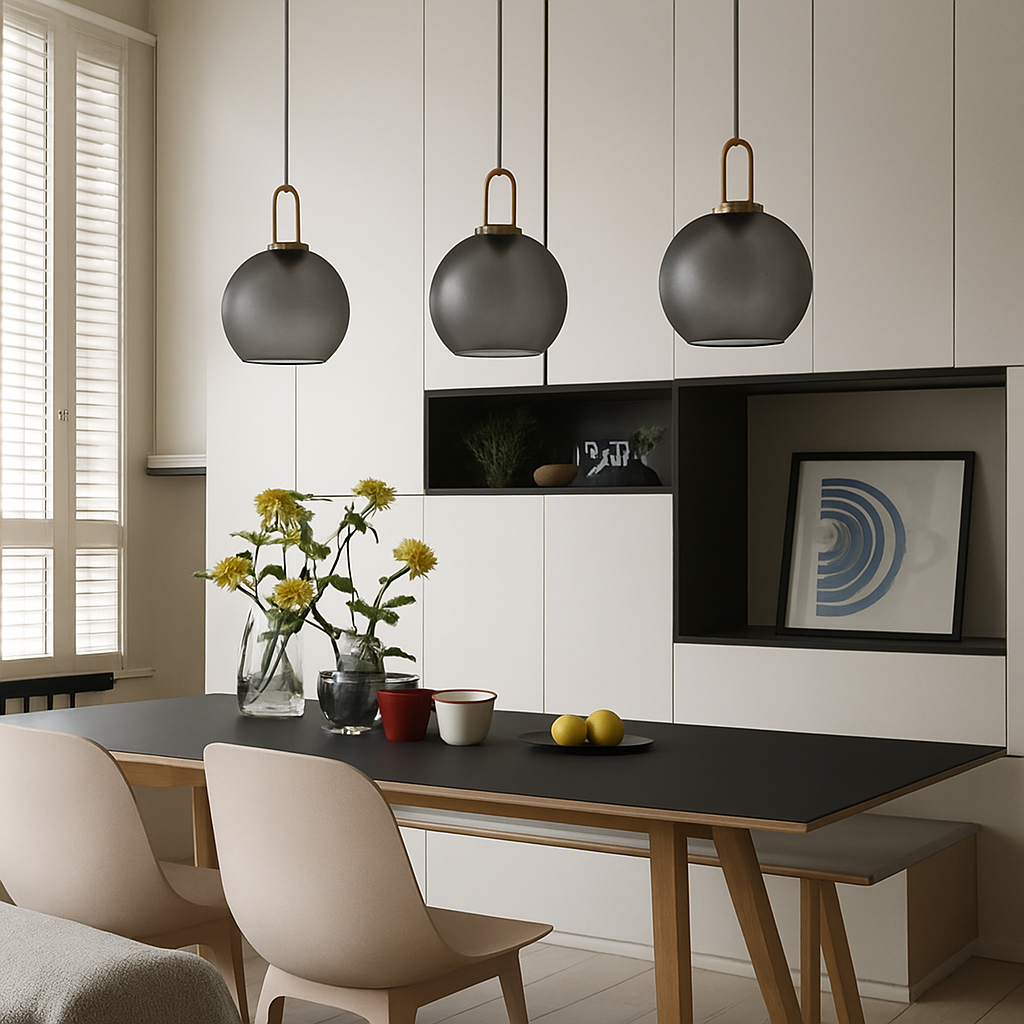 Rauchglas Pendelleuchte – Industrie-Deckenlampe für Küche, Esszimmer & Wohnzimmer | Brehn