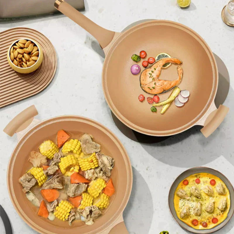 Brehn | Multifunktionale Wok-Pfanne mit Antihaftbeschichtung - CookFlex