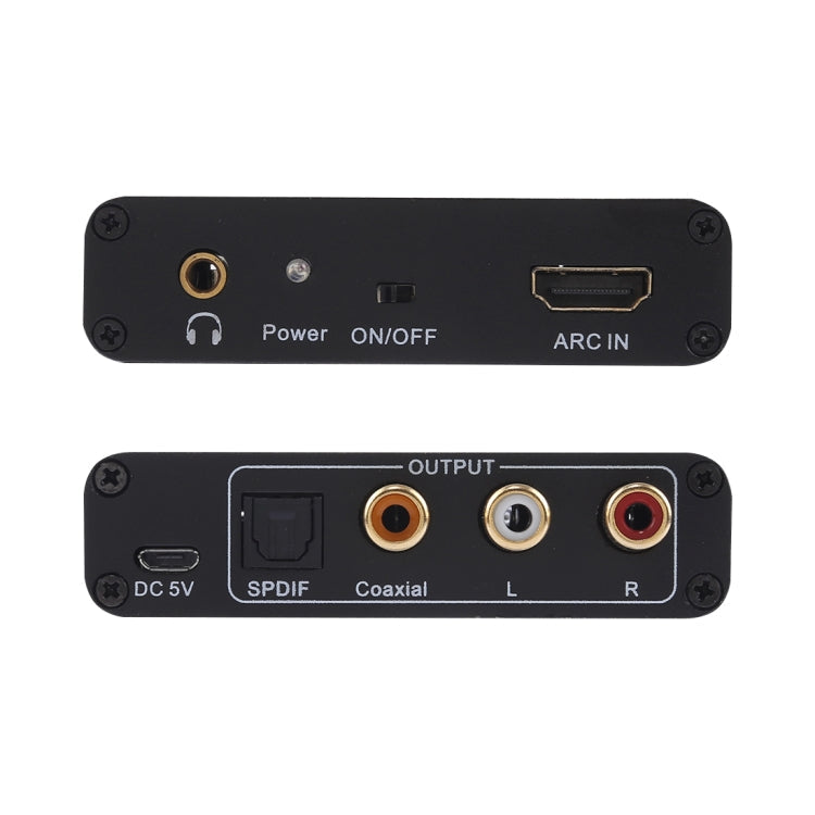 Brehn | 192KHz ARC Audio Extractor HDMI ARC zu SPDIF + Koaxial + L/R Converter Audio Rückkanal Adapter