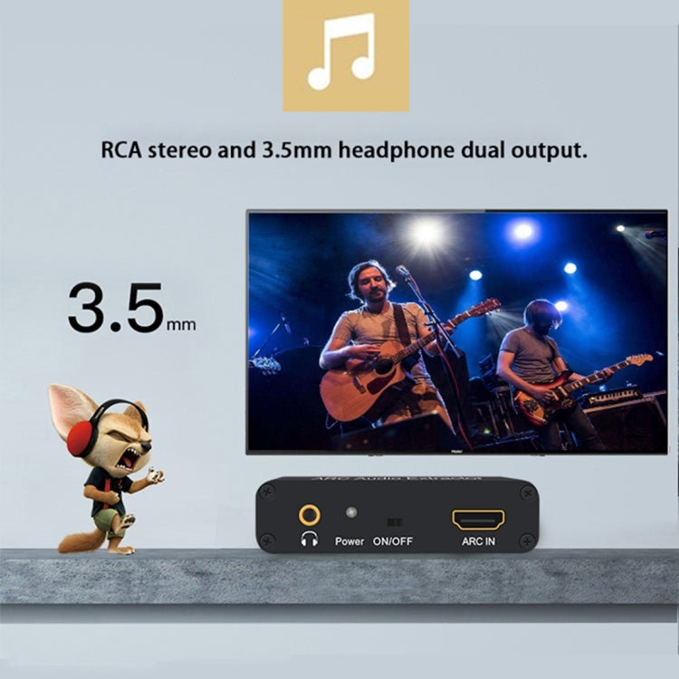 Brehn | 192KHz ARC Audio Extractor HDMI ARC zu SPDIF + Koaxial + L/R Converter Audio Rückkanal Adapter