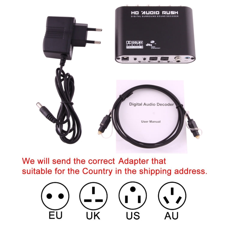 Brehn | NEWKENG 51R DTS / AC3 zu Analog 5.1 Audio / Stereo Audio Digital Audio Wandler Decoder