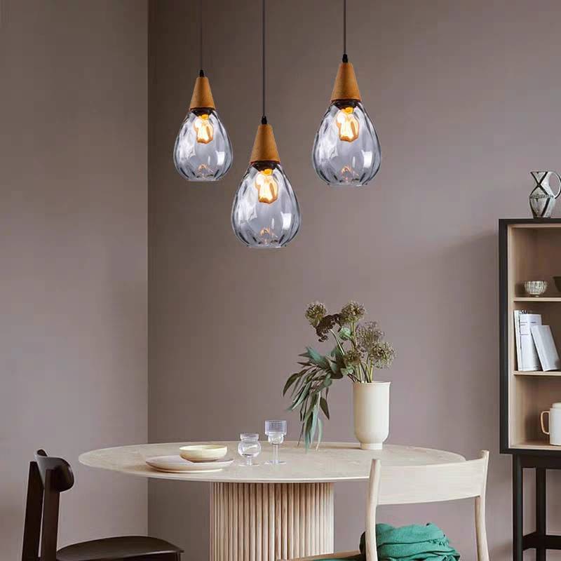 Vintage Tropfen Glas Pendelleuchte für das Esszimmer | Brehn