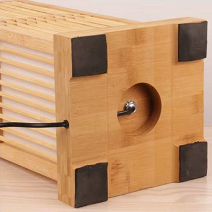 Tatami Japanische Nachttischlampe mit Holz-Bambusschirm | Brehn