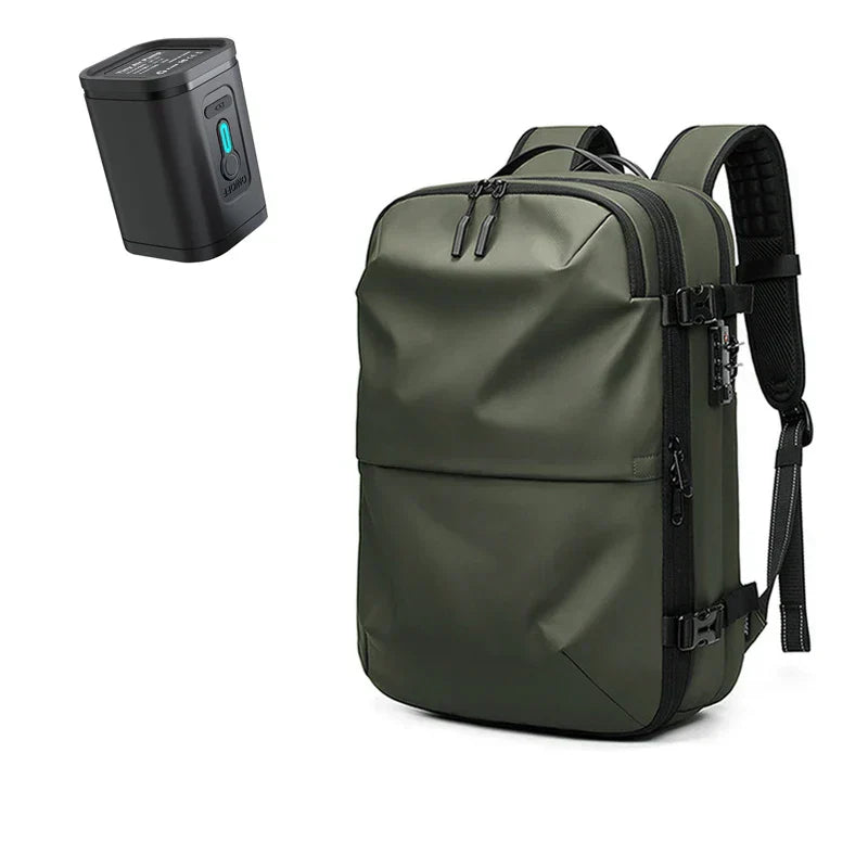 Packlite Slim – Wasserdichter Kompressionsrucksack mit USB-Anschluss für Handgepäck | Brehn