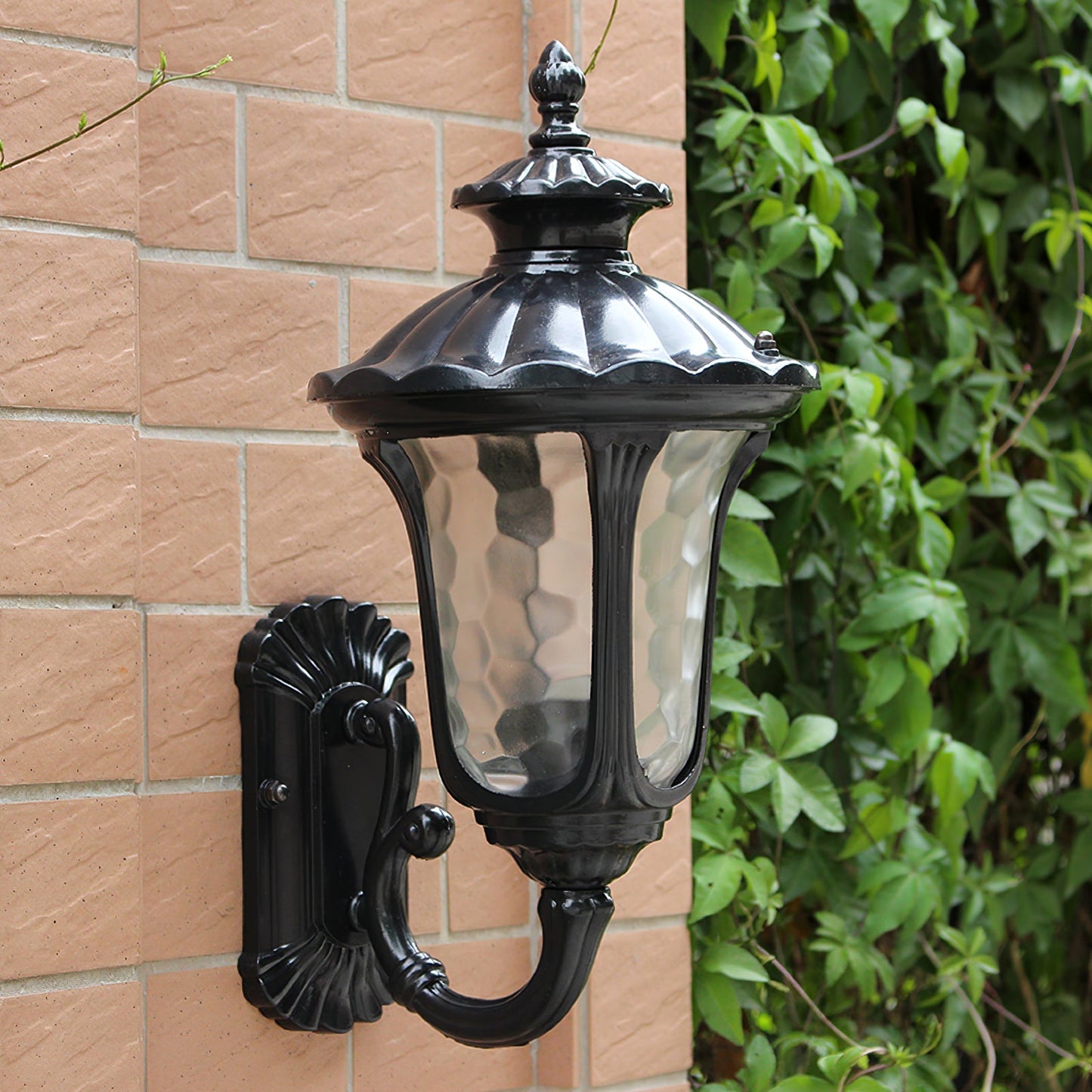 Brehn | Wasserdichte Retro Außenwandlampe Milchglas