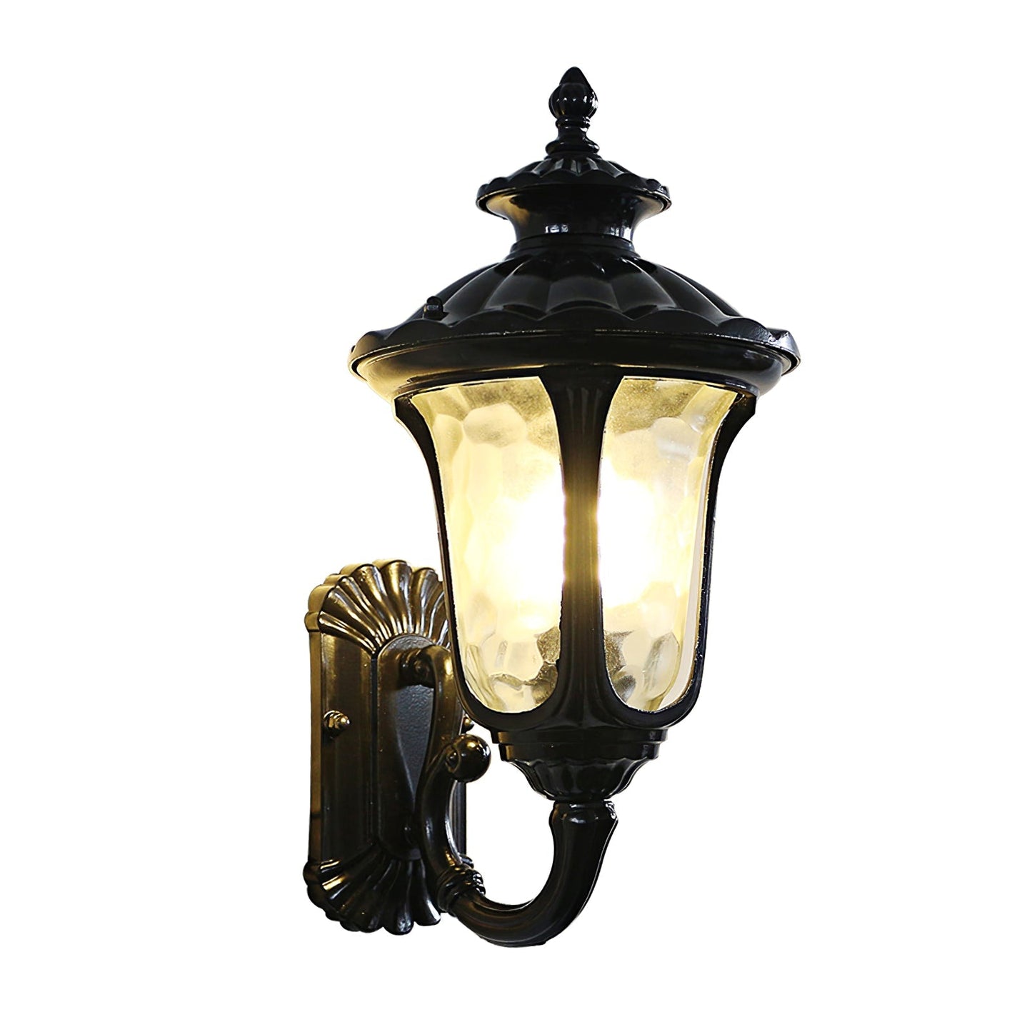 Brehn | Wasserdichte Retro Außenwandlampe Milchglas