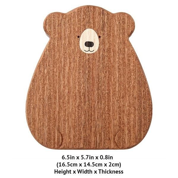 Papa Baby Mama Bär Holz Servierplatte Schneidebrett | Brehn