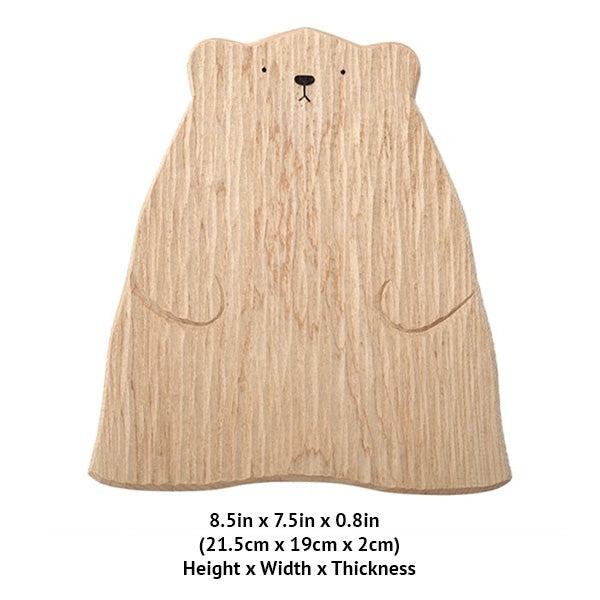 Papa Baby Mama Bär Holz Servierplatte Schneidebrett | Brehn