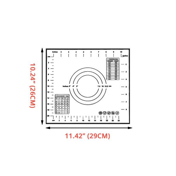 Pastry Measurements Silikon Antihaft Backmatte | Brehn