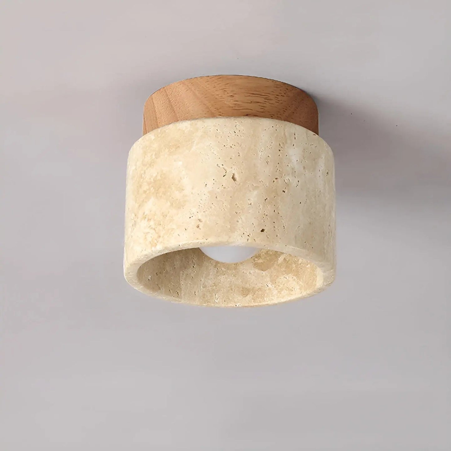 Rustikale Travertin Deckenlampe - TravaGlow | Brehn