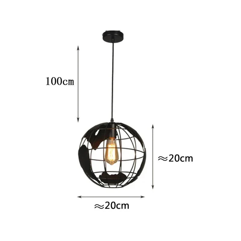 Kreative Erde Kronleuchter Pendelleuchte – Industrial Retro Design aus Metall | Brehn