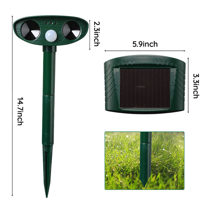 Brehn | Waschbär Outdoor Ultrasonic Repeller - Solarbetriebener Ultrasonic Tier- und Schädlingabwehr - Befreien Sie sich innerhalb von 48 Stunden von Waschbären